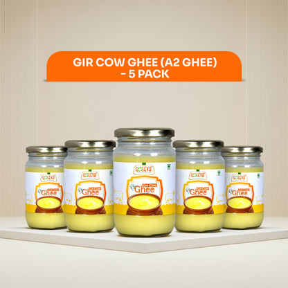 Pure A2 Gir Cow Ghee 5 Liter Pack – Bilona Churned Desi Cow Ghee - Goseva