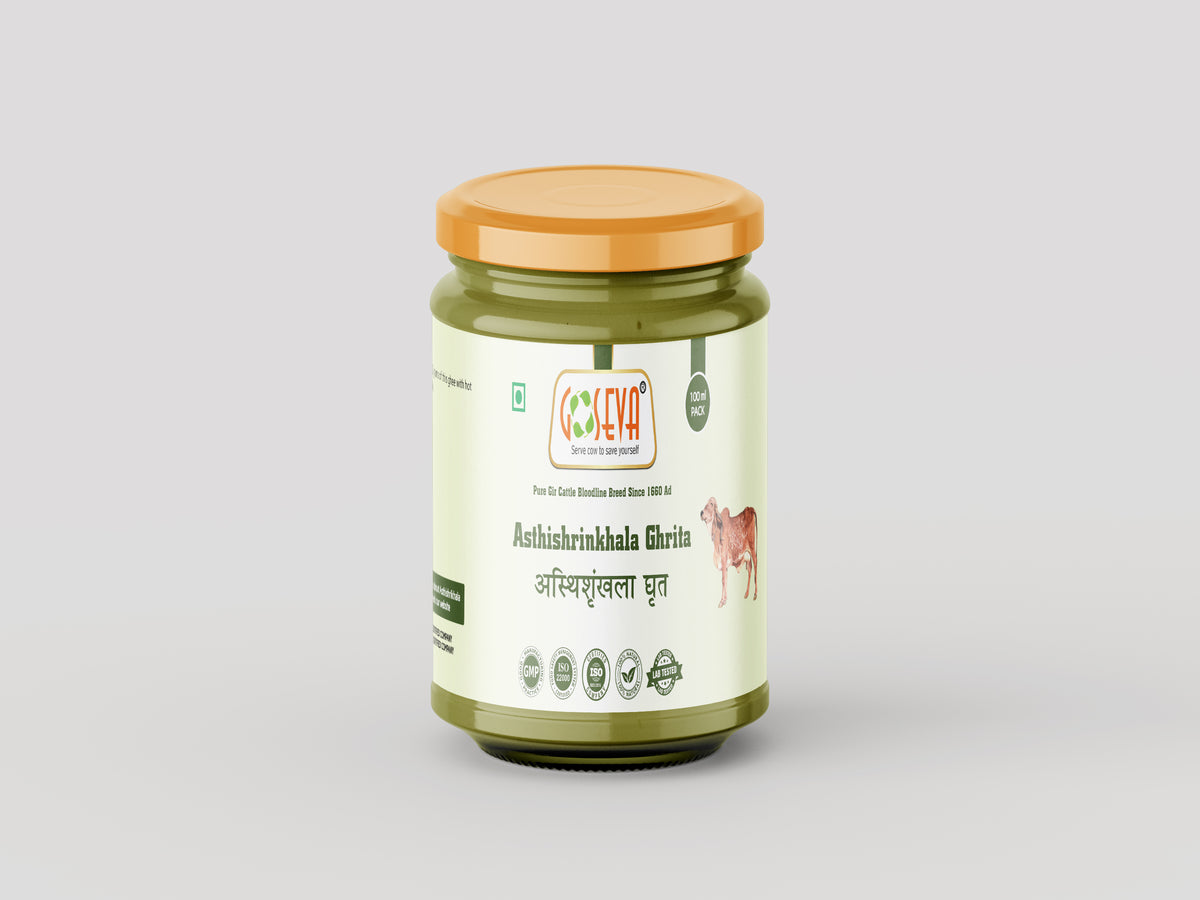 Asthishrinkhala Hadjod Ghrita - A2 Gir Cow Ghee Ayurvedic Bone Support | Goseva