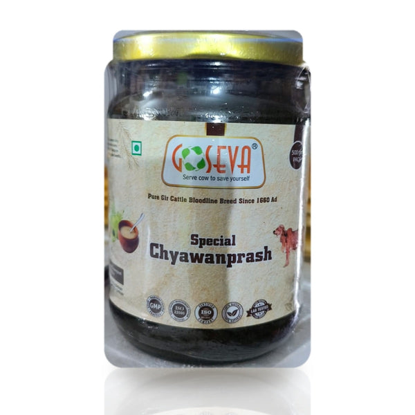 Goseva Special Chyawanprash | A2 Gir Cow Ghee & 40+ Ayurvedic Herbs (500g)