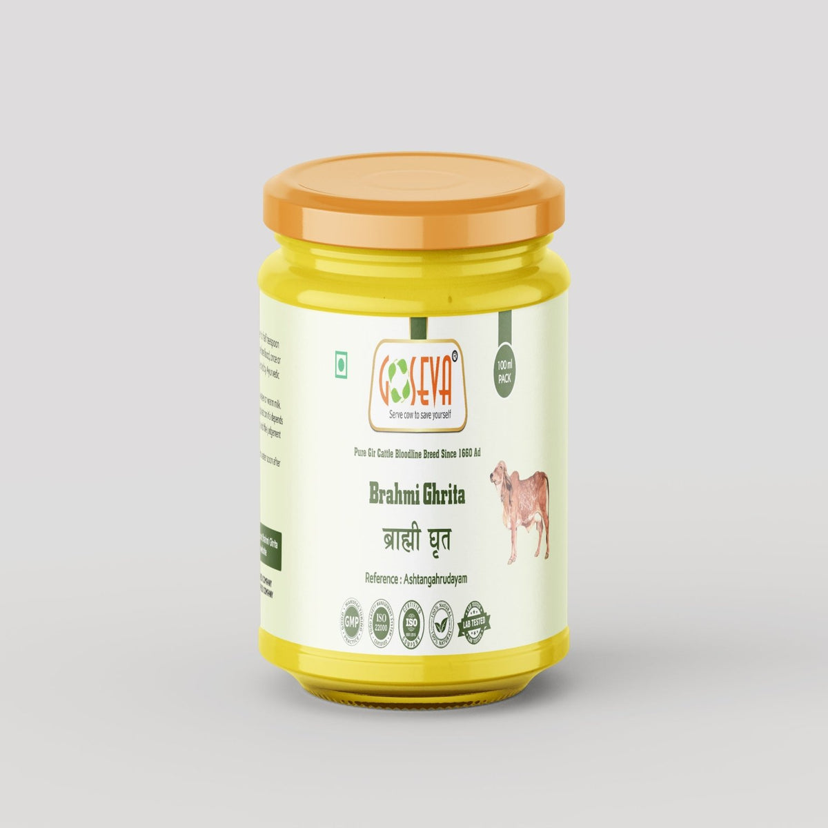 Brahmi Ghrita - A2 Gir Cow Ghee Ayurvedic Brain & Memory Tonic | Goseva
