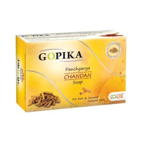 Chandan Panchgavya Bath Soap - Sandalwood Ayurvedic Body Soap | Goseva
