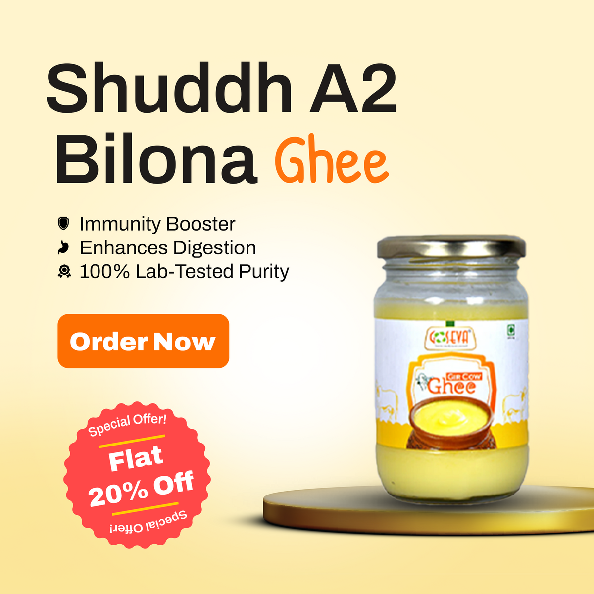 A2 Bilona Gir Cow Ghee 1 Liter