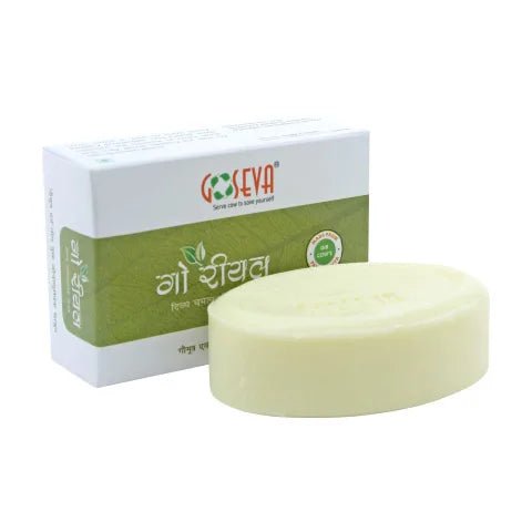 Go Real Neem & Cow Urine Bath Soap - Natural Antibacterial Body Soap | Goseva