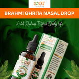 Goseva Brahmi Nasal Drops | Vedic A2 Gir Cow Ghee Nasya | Ayurvedic Brain & Memory Support Ghrita - Goseva