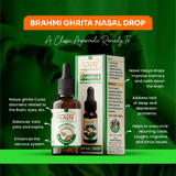 Goseva Brahmi Nasal Drops | Vedic A2 Gir Cow Ghee Nasya | Ayurvedic Brain & Memory Support Ghrita - Goseva