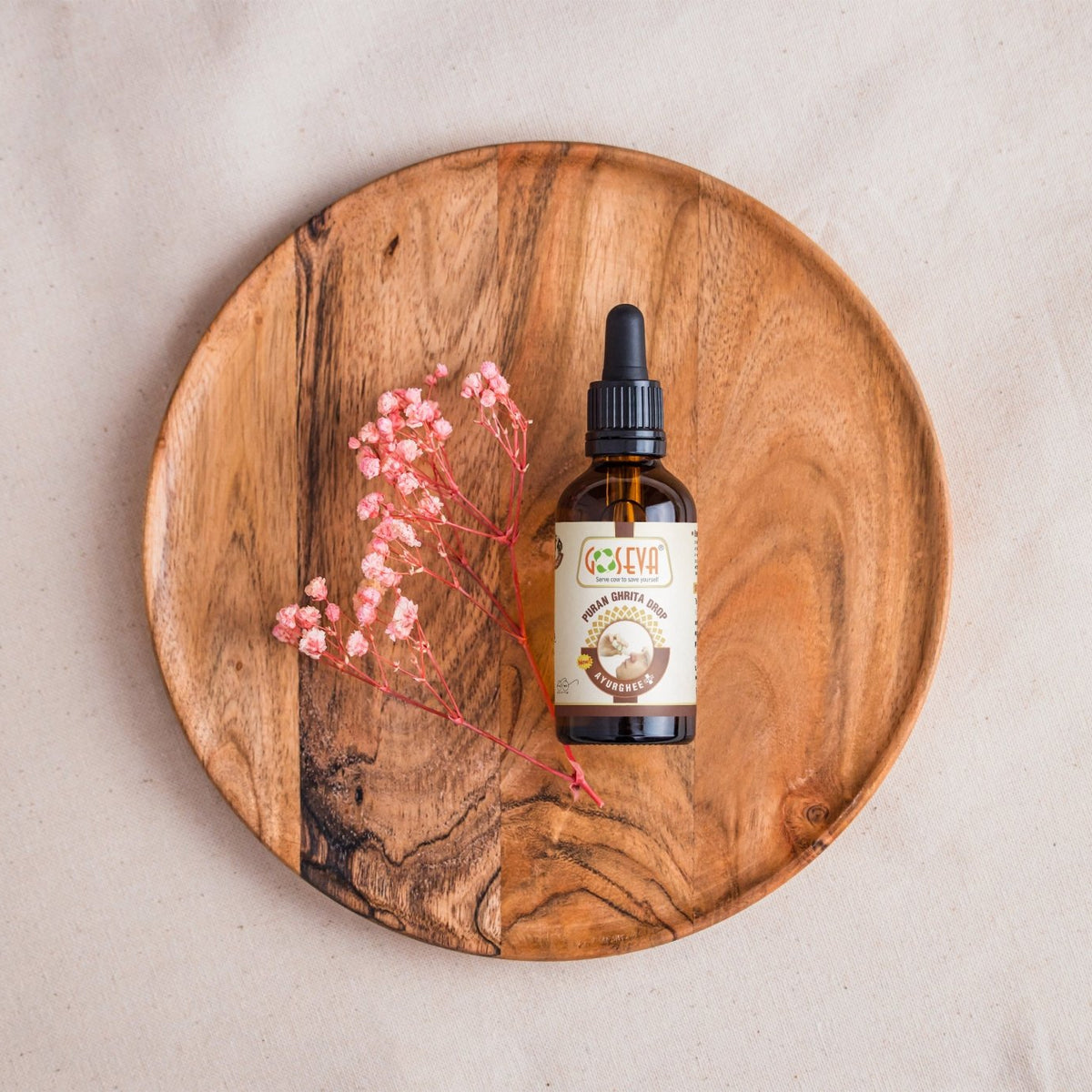 Goseva Puran Ghrita Nasal Drops | Aged A2 Gir Cow Ghee Nasya | Ayurvedic Brain & Nerve Support - Goseva