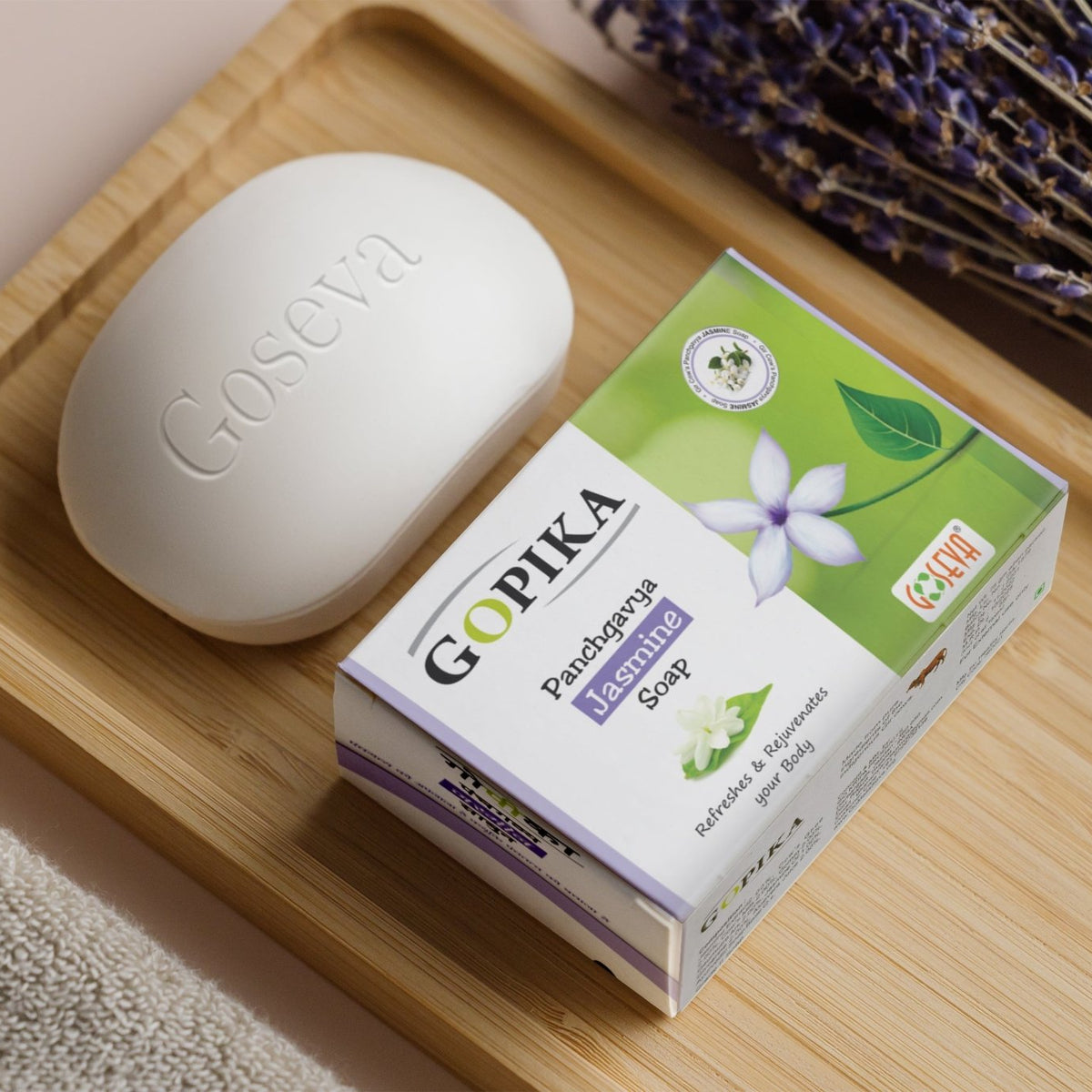 Jasmine Panchgavya Bath Soap - Natural Ayurvedic Body Soap | Goseva