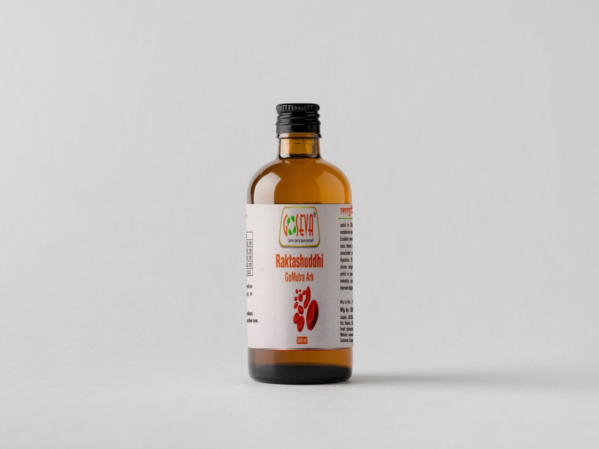 Raktashuddhi Gomutra Ark 500ml - Ayurvedic Blood Purifier | Goseva
