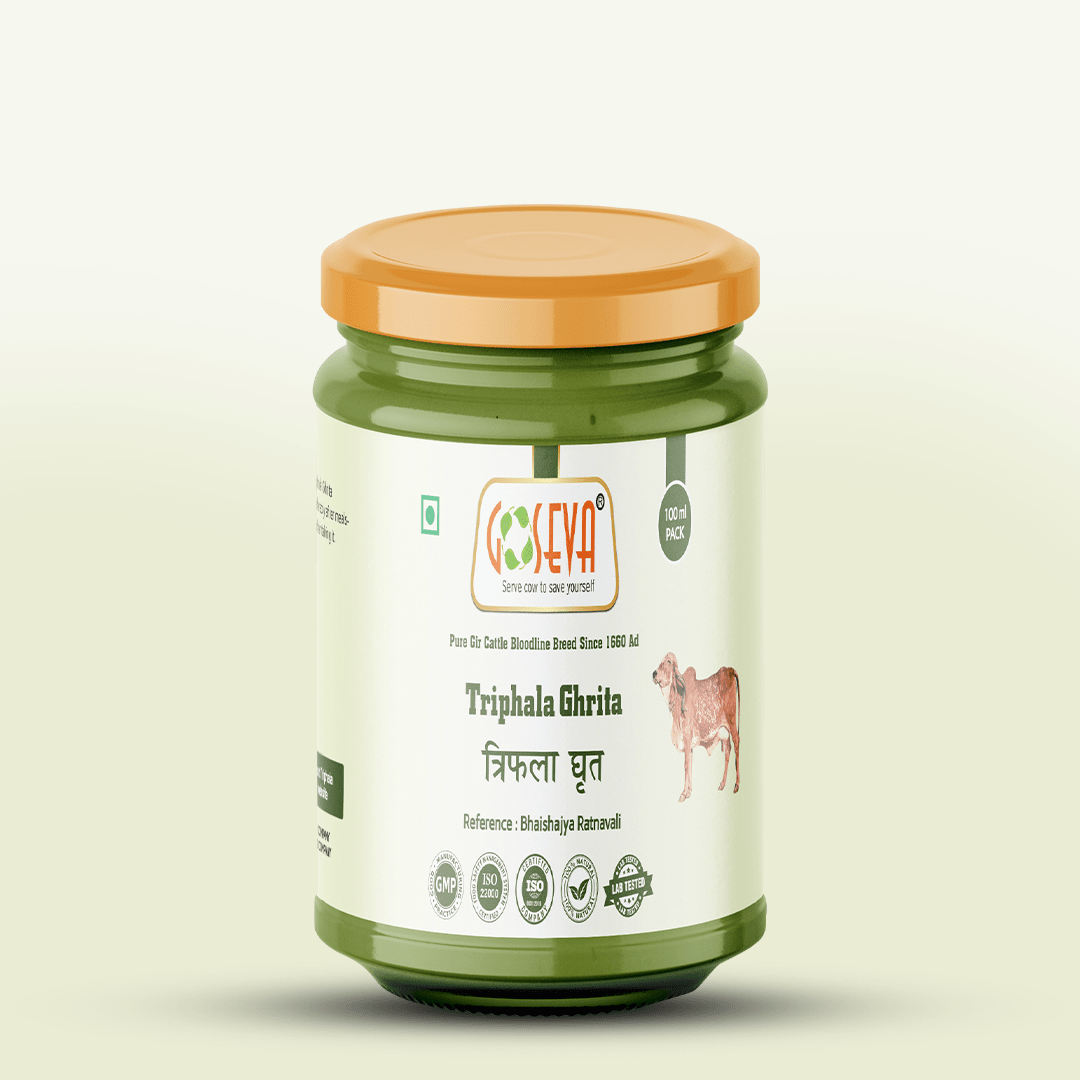 Triphala Ghrita 100ml - A2 Gir Cow Ghee Ayurvedic Eye & Digestion Support | Goseva
