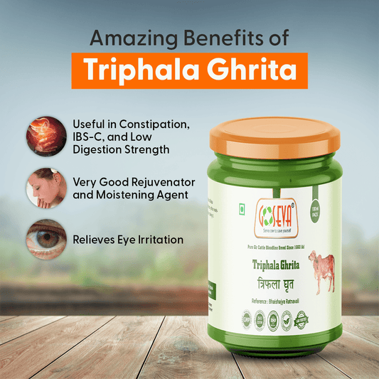 Triphala Ghrita 100ml - A2 Gir Cow Ghee Ayurvedic Eye & Digestion Support | Goseva